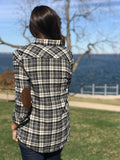 Black and White Plaid Flannel Top - Aunt Lillie Bells