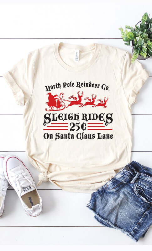 christmas t-shirt, sleigh rides