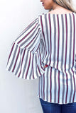 the perfect spring top with gorgeous stripes and bell sleeves in our boutique aunt lillie bells