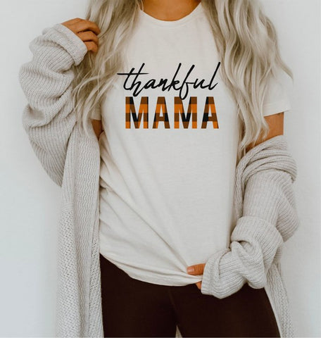 thankful mama graphic fall tee for thanksgiving in our texas boutique
