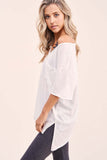 white boxy tee in aunt lillie bells boutique