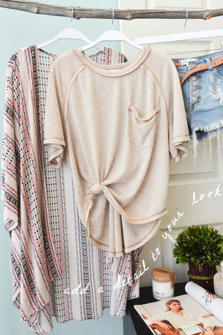 taupe raglan top in our online boutique aunt lillie bells