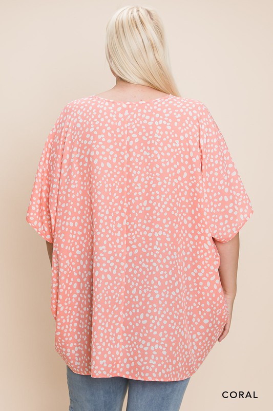 coral pink blouse