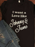 Johnny and June T-Shirt - Aunt Lillie Bells