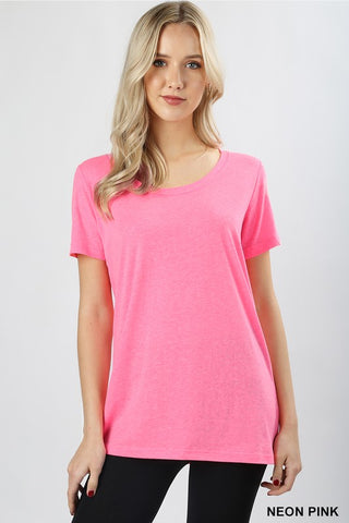 hot pink boxy t-shirt