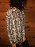 Taupe Snake Print Top