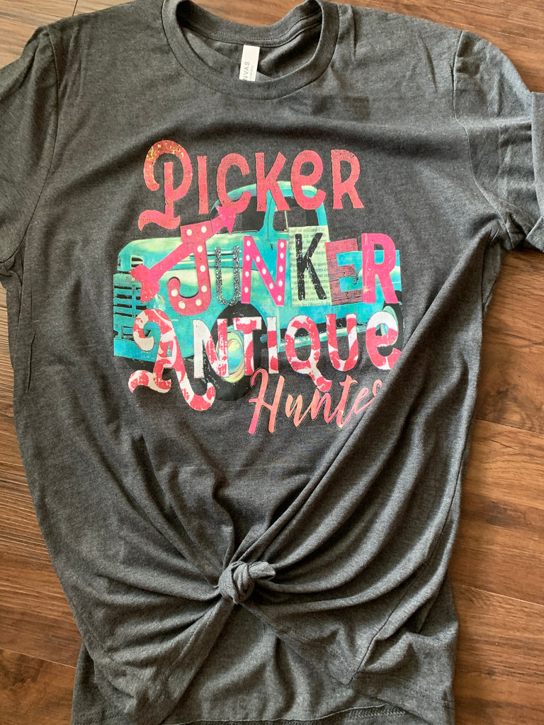 Picker, Junker, Antique Hunter T-Shirt - Aunt Lillie Bells