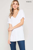 white tee that is premium quality in our boutique aunt lillie bells
