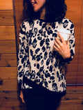 Black and White Leopard sweter Top - Aunt Lillie Bells