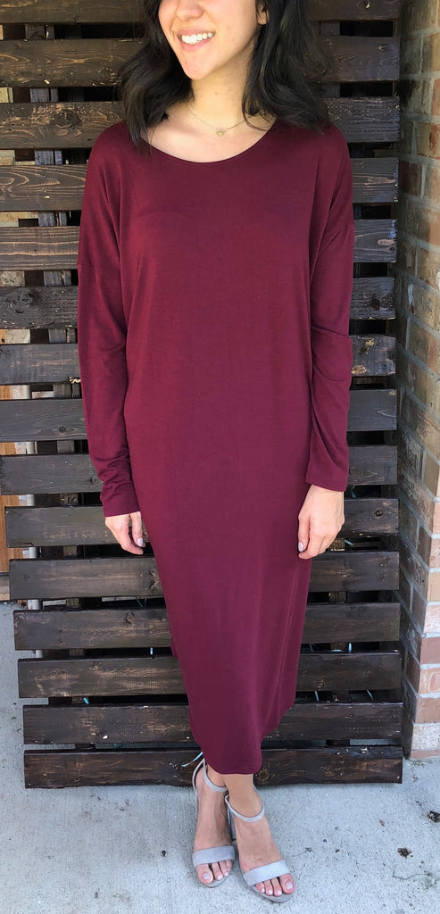 Burgundy T-Shirt Dress Burgundy T-Shirt Dress