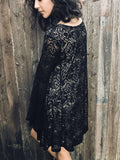 Black lace party dress