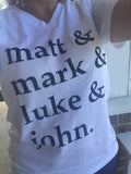 Matt,Mark,Luke and John T-Shirt - Aunt Lillie Bells