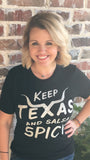 Keep Texas and Salsa Spicy graphic tee