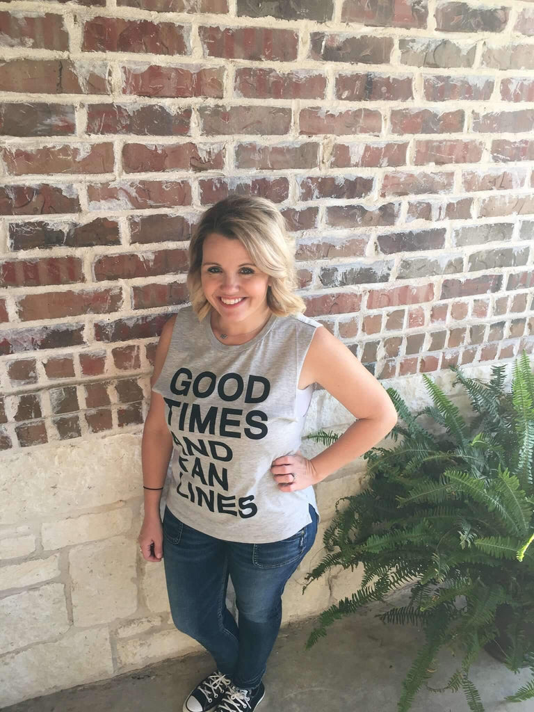 Good Times and Tan Lines Tank - Aunt Lillie Bells