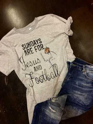 Sundays are for Jesus and Football T-Shirt Aunt Lillie Bells 