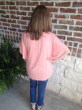 Blush Top With Open Sleeves - Aunt Lillie Bells