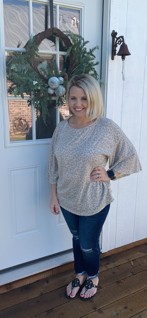 neutral leopard top in our western boutique aunt lillie bells