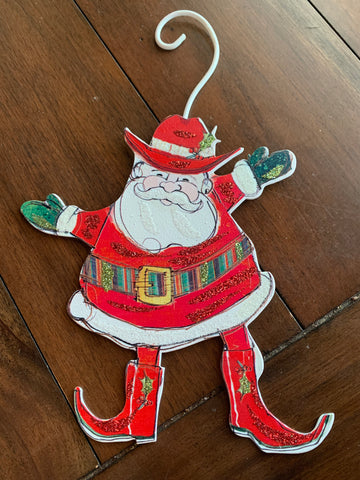 western metal Christmas Santa from Round Top in our online boutique aunt Lillie Bells
