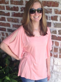 Blush Top With Open Sleeves - Aunt Lillie Bells