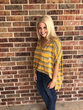 mustard casual slouchy top