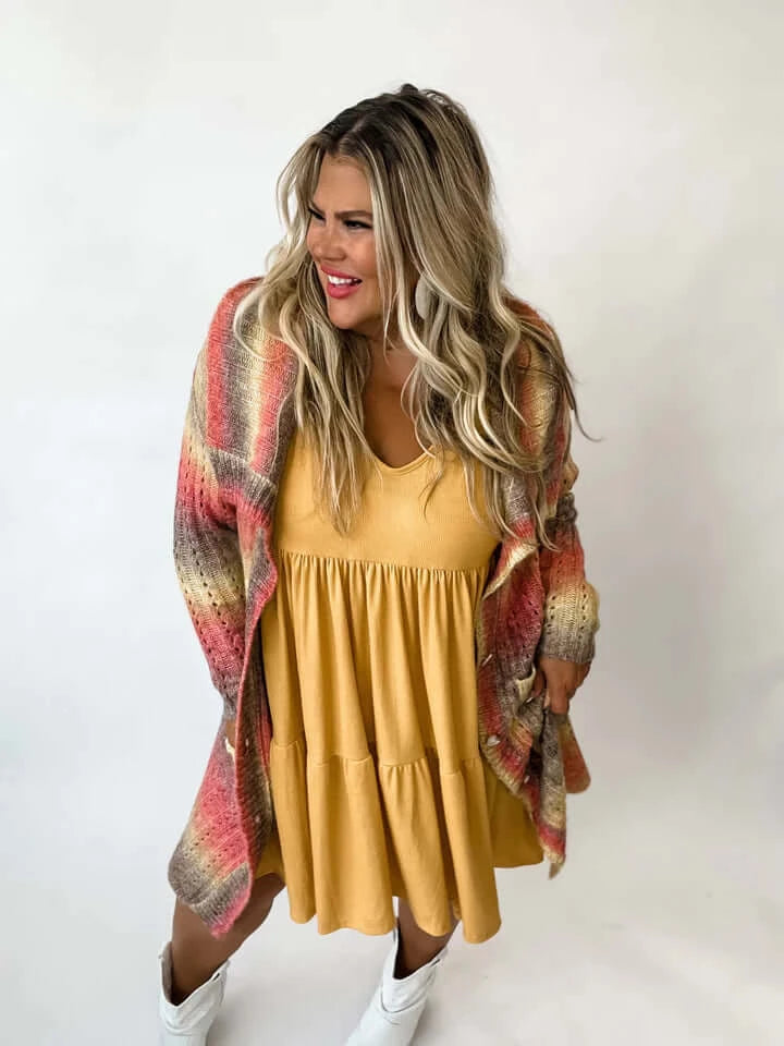 Mustard hot sale babydoll dress