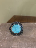 Turquoise and Crystal Ring