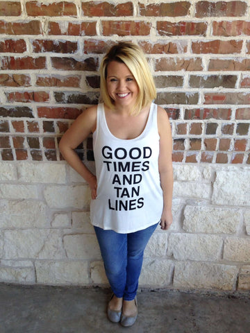 Good Times And Tan Lines Tank - Aunt Lillie Bells