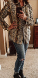 Taupe Snake Print Top